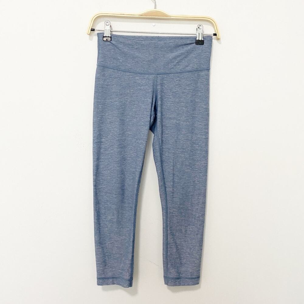 Lululemon Blue Crop Wunder Under Crop Leggings Size 4